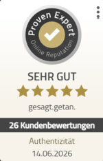 Proven Expert Siegel Sehr gut - gesagt.getan.